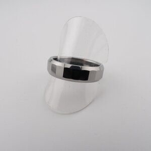 Tungsten Link Myron Carbide Wedding Band Ring, Size 11